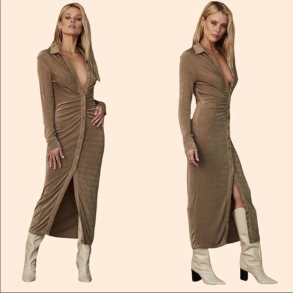 12th Tribe Cocktail Hour Button Down Dress